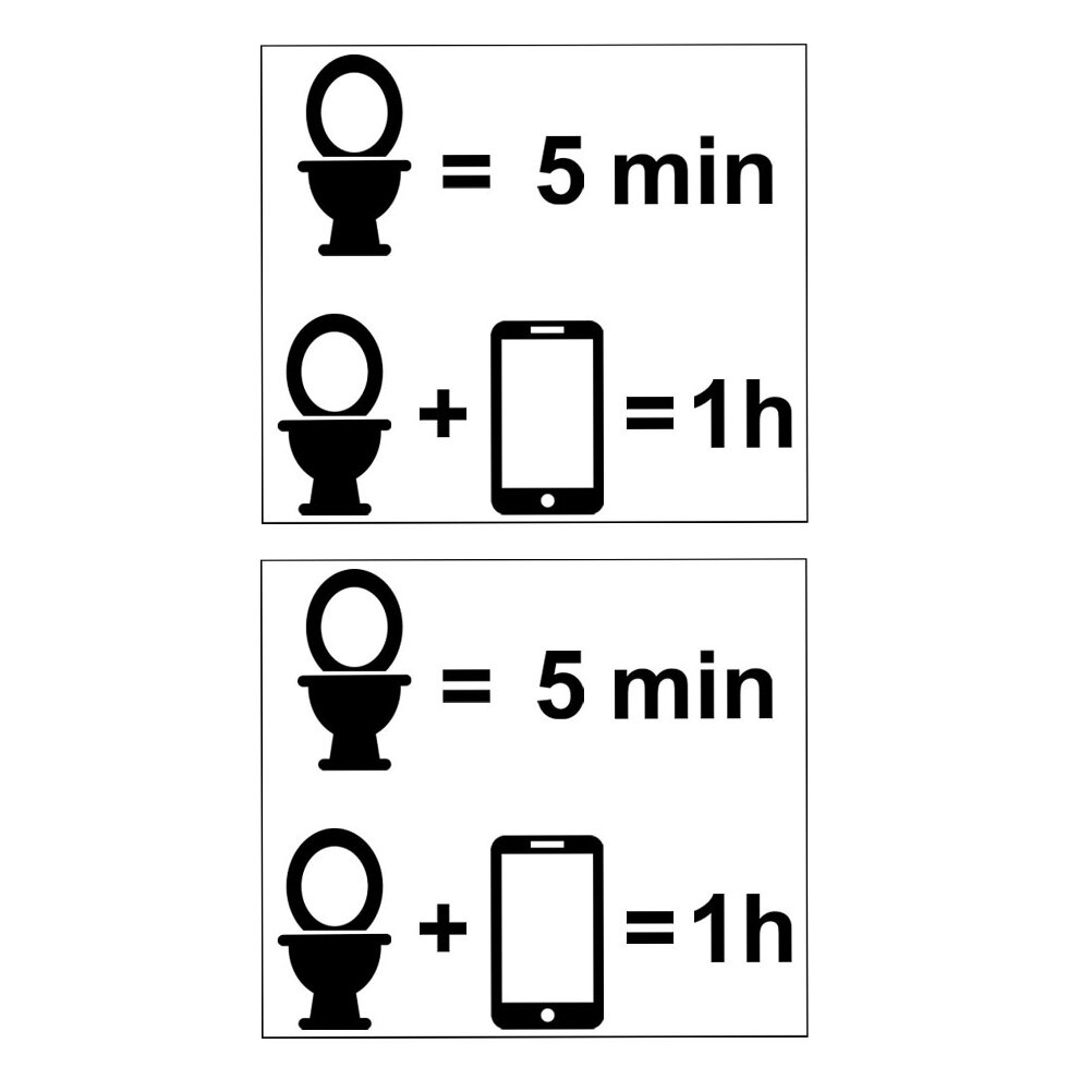 2 Sheets of Toilet Lid Sign Decal Toilet Seat Stickers Adhesive Toilet Lid Stickers