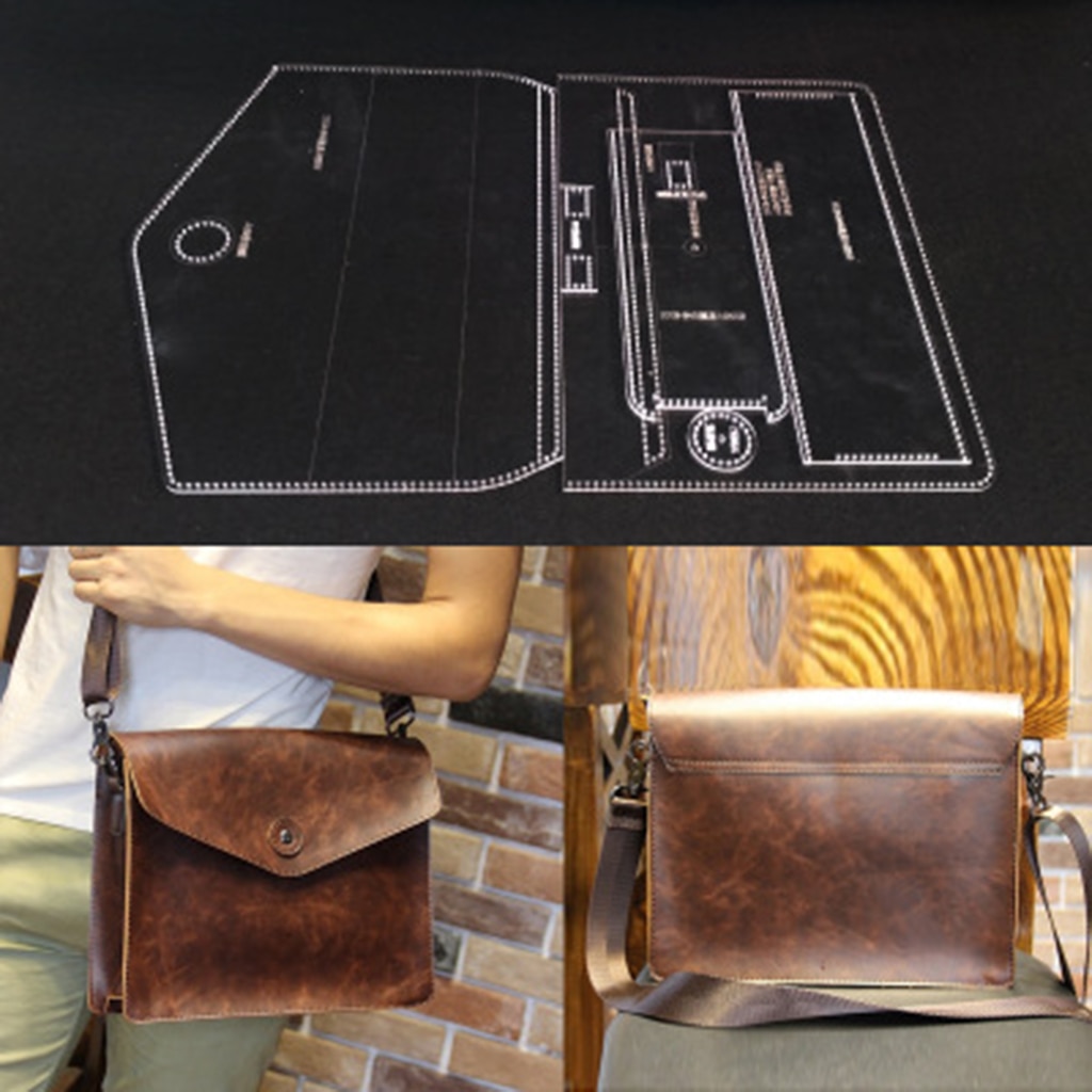 6Pcs Acryl Template Patroon Tool Voor Diy Handgemaakte Handtas Lederen Craft Naaien Patroon Naaien Stencils