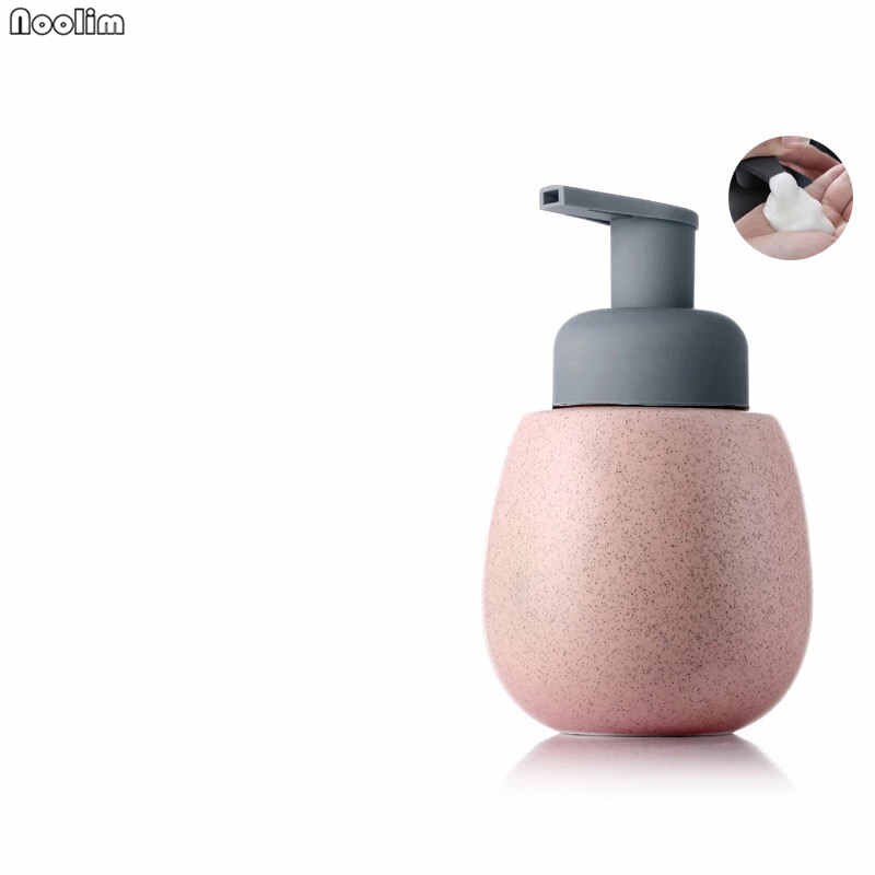 Keramisk pressetype sæbedispenser sfærisk håndsæbe lotion flaske sanitizer emulsion separat flaske til køkken badeværelse: E