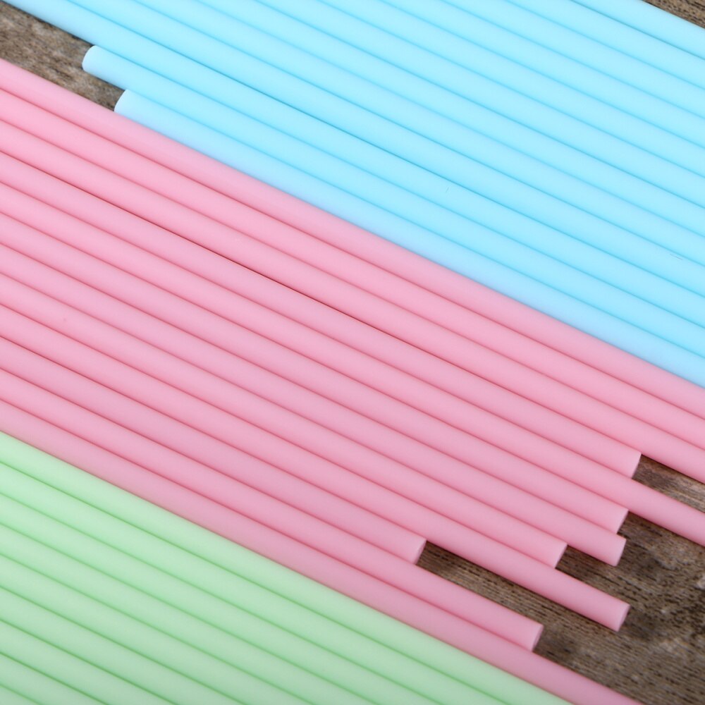 60 pcs Cake Pop Sticks DIY Plastic Pastel Colors 15 cm Candy Bar for Handwork (Random Color)