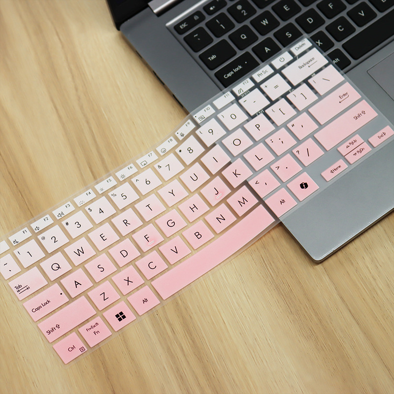 Silicone Laptop Keyboard Cover Skin Protector For ASUS Zenbook A14 OLED UX3407 UX3407Q UX3407QA UX 3407 QA 14 inch: Orange