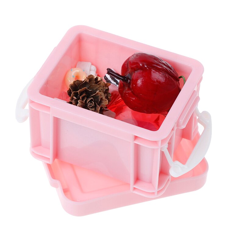 1:12 puppe haus Miniatur Jahrgang Kunststoff Koffer Mini Gepäck Kasten Klassische Spielzeug vorgeben Spielen Möbel Spielzeug Zubehör