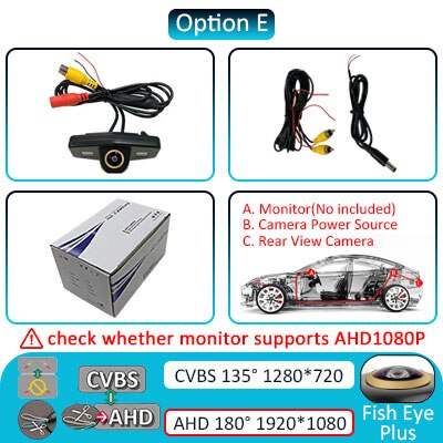 1080P AHD Rear view camera hd for Honda Civic FD EK Accord Odyssey CITY ACURA TL TSX car camera Night vision Vehicle camera: AHD-1080P