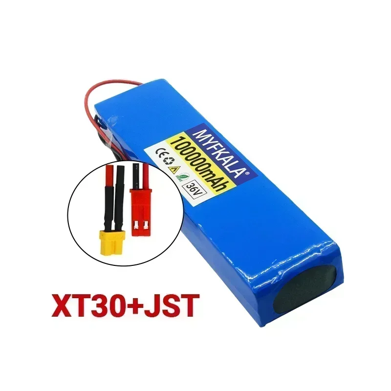 36V 100Ah 18650 Rechargeable Lithium Battery Pack 10S3P 1000W Power Modified Bicycle Scooter Electric Vehicle with BMS: Blue