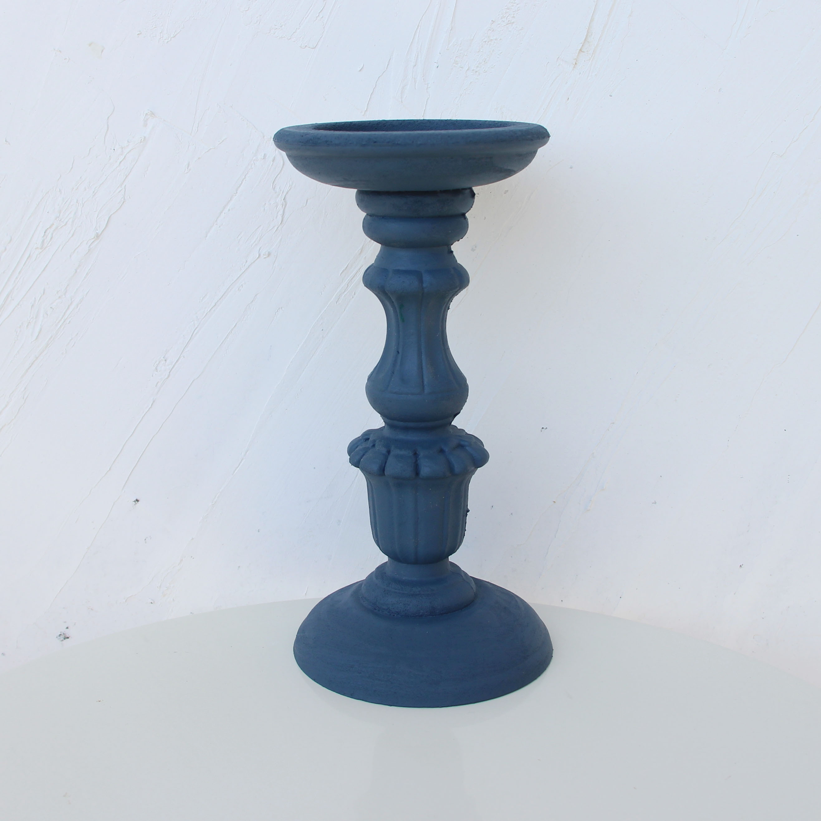 Kandelaar Houten Creatieve Kandelaar Patroon Lade Kaarshouder Handgemaakte Tafel Desktop Rustieke Bruiloft Decor: L / Marineblauw
