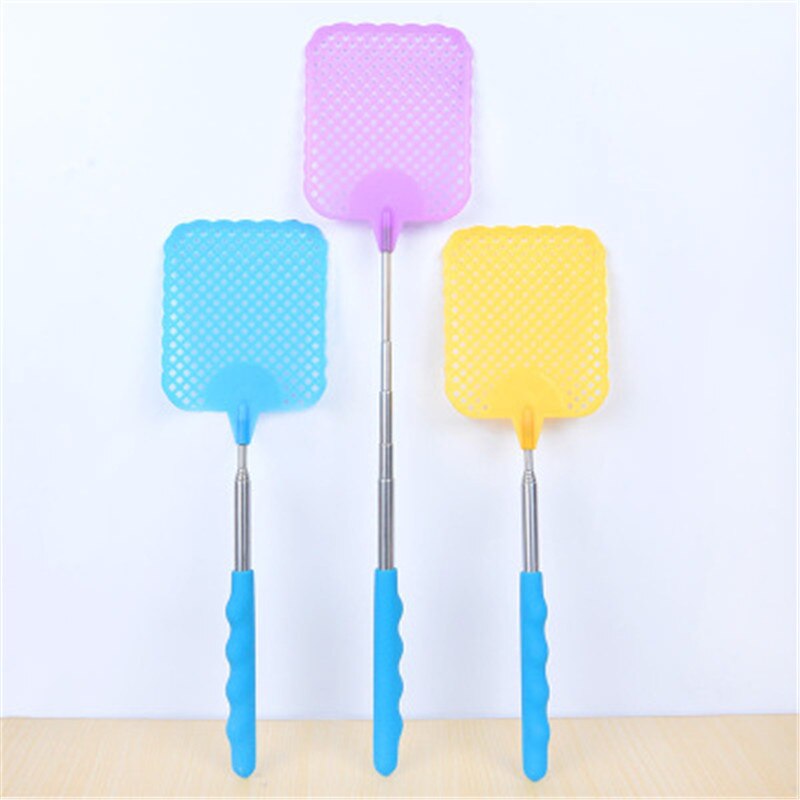 Telescopic Hand Racket Plastic Catcher Reusable Mosquito Handheld Color Extendable Bug Pest Bug Killer Fly Swatter