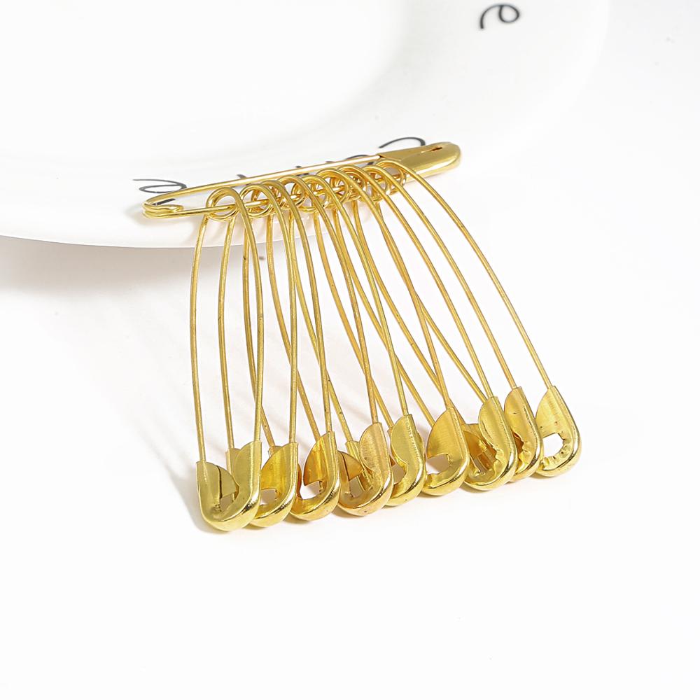 Alfileres de hierro inoxidable de seguridad, herramientas de costura DIY, accesorio, agujas, broche grande/Pequeño, accesorios de ropa, Color plateado/dorado, 50 Uds.