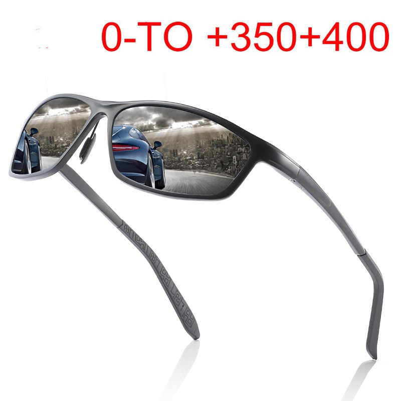 Square Aluminum Magnesium Bifocal Reading Sun Glasses Women Men Presbyopia Sports Reading Sunglasses Diopter FML: +400