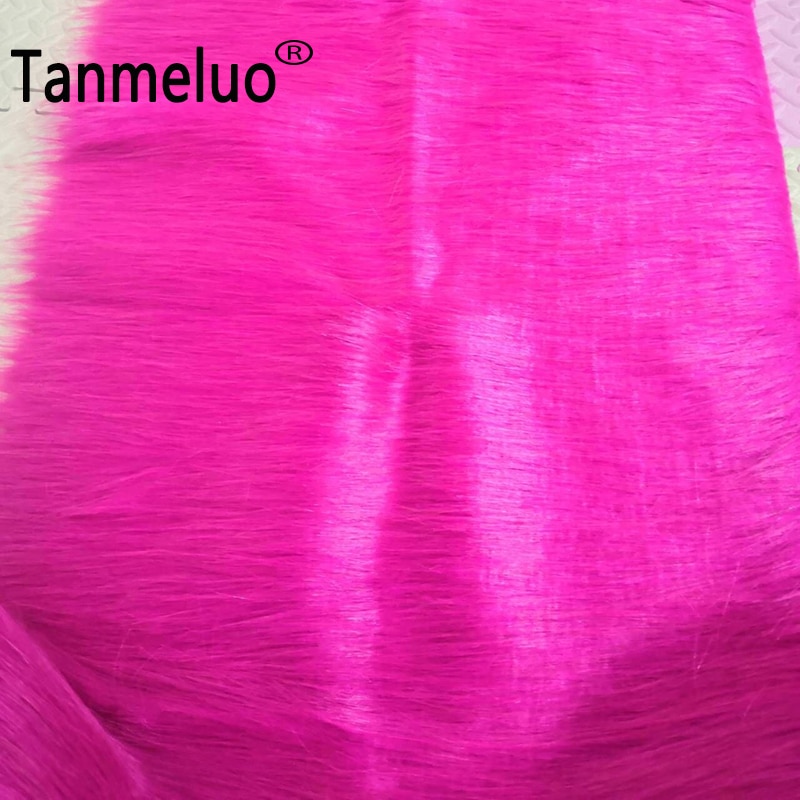 Black pink 7cm plush faux fur fabric long pile solid white fur fabric for sewing counter Jewelry Display background Photography