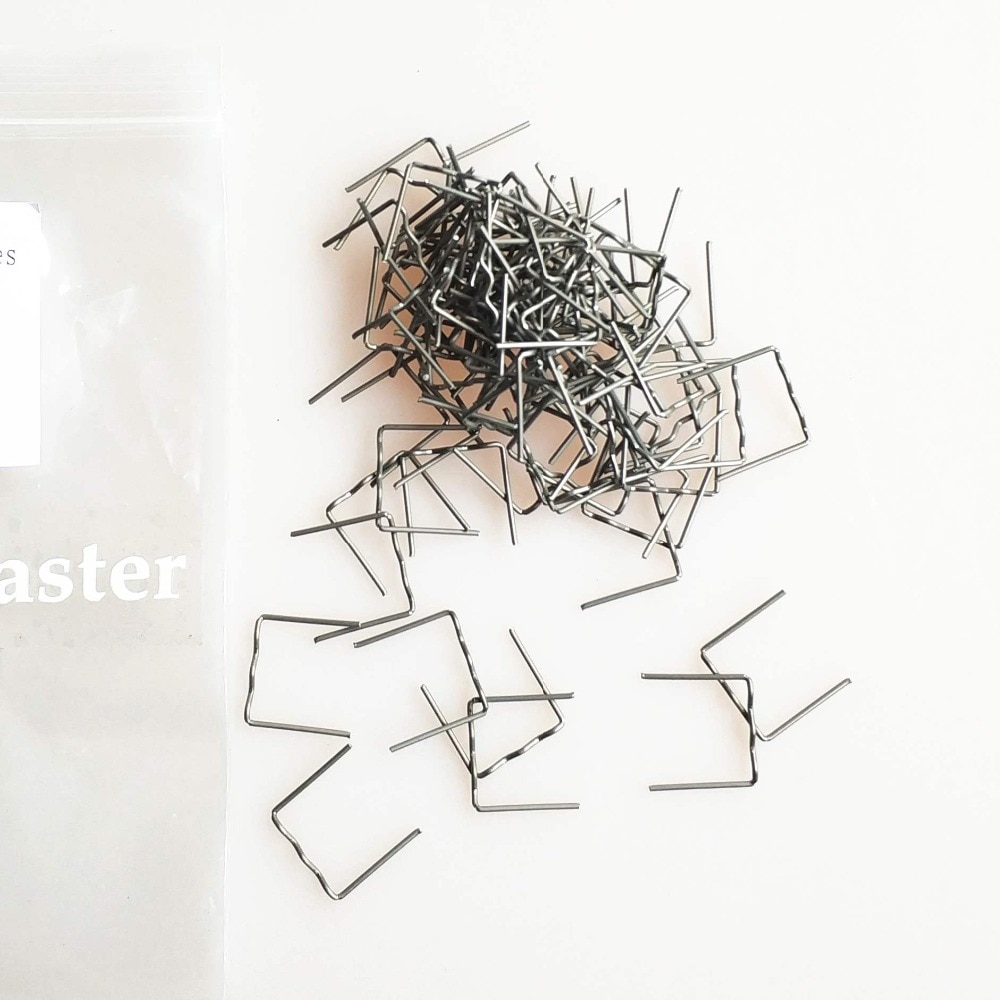 Stapler Thermal Staples Plastic Repair Kit 100pcs 0.8mm Semi Wave Pre-Cut For Stapler Car Bumper Plastic Welding