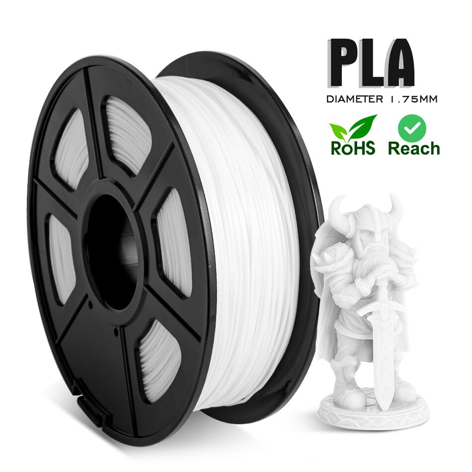 Enotepad-filamento PLA de 1,75 MM, filamento 3D sin burbujas, respetuoso con el medio ambiente, ácido poliláctico, consumible Degradable: WHITE