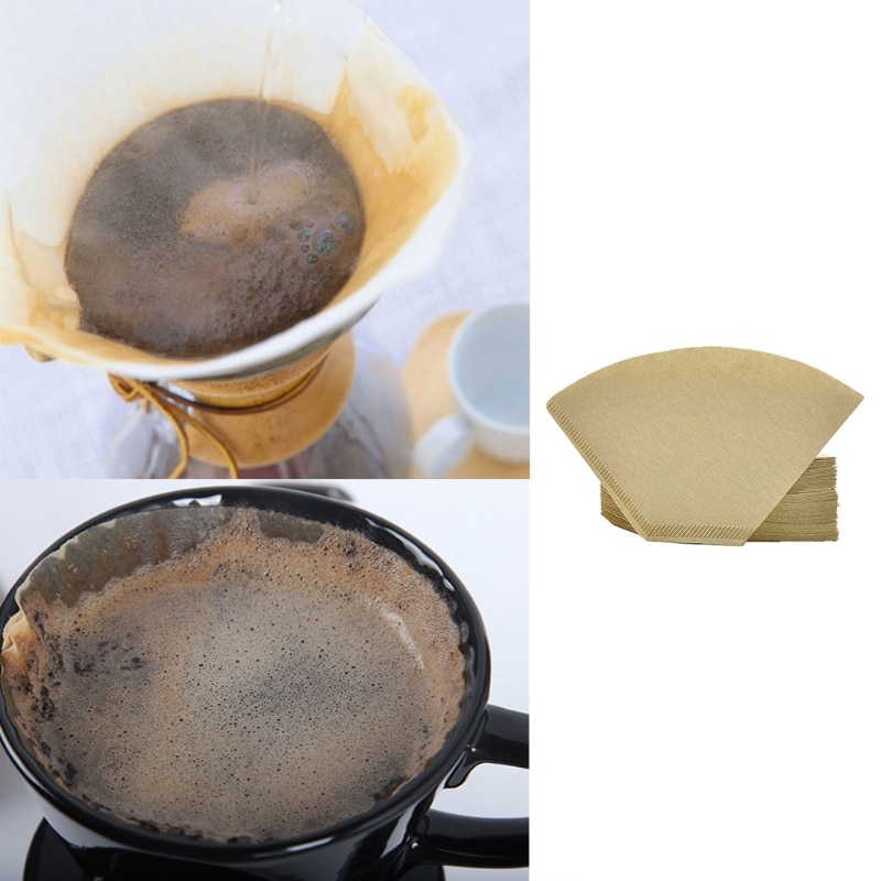 101 102 4.5Cm 5.0Cm 40 Pcs &quot;V&quot; Vorm Koffiekopje Filter Papier Espressomachine Mokka Pot zeef Vel