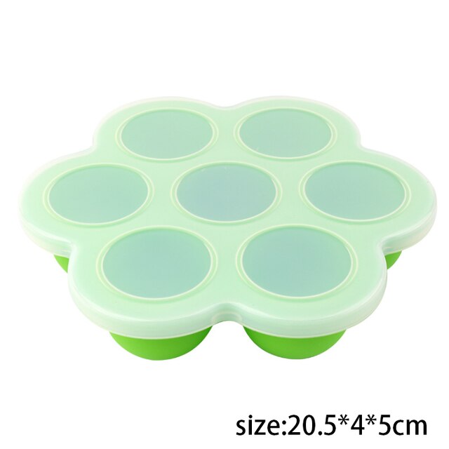 Multifuncional segurança silicone bebê infantil flor treliça alimentos frutas leite recipiente de armazenamento freezer bandeja copo bolo molde: 6