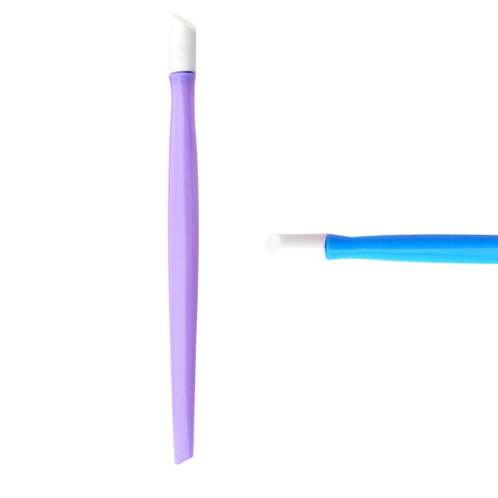 3 Color Silicon Scraper Pen Soft Plastic Rubber Cuticle Pusher Stick for Stickers Pedicure Manicure Nail Art Dotting Tools