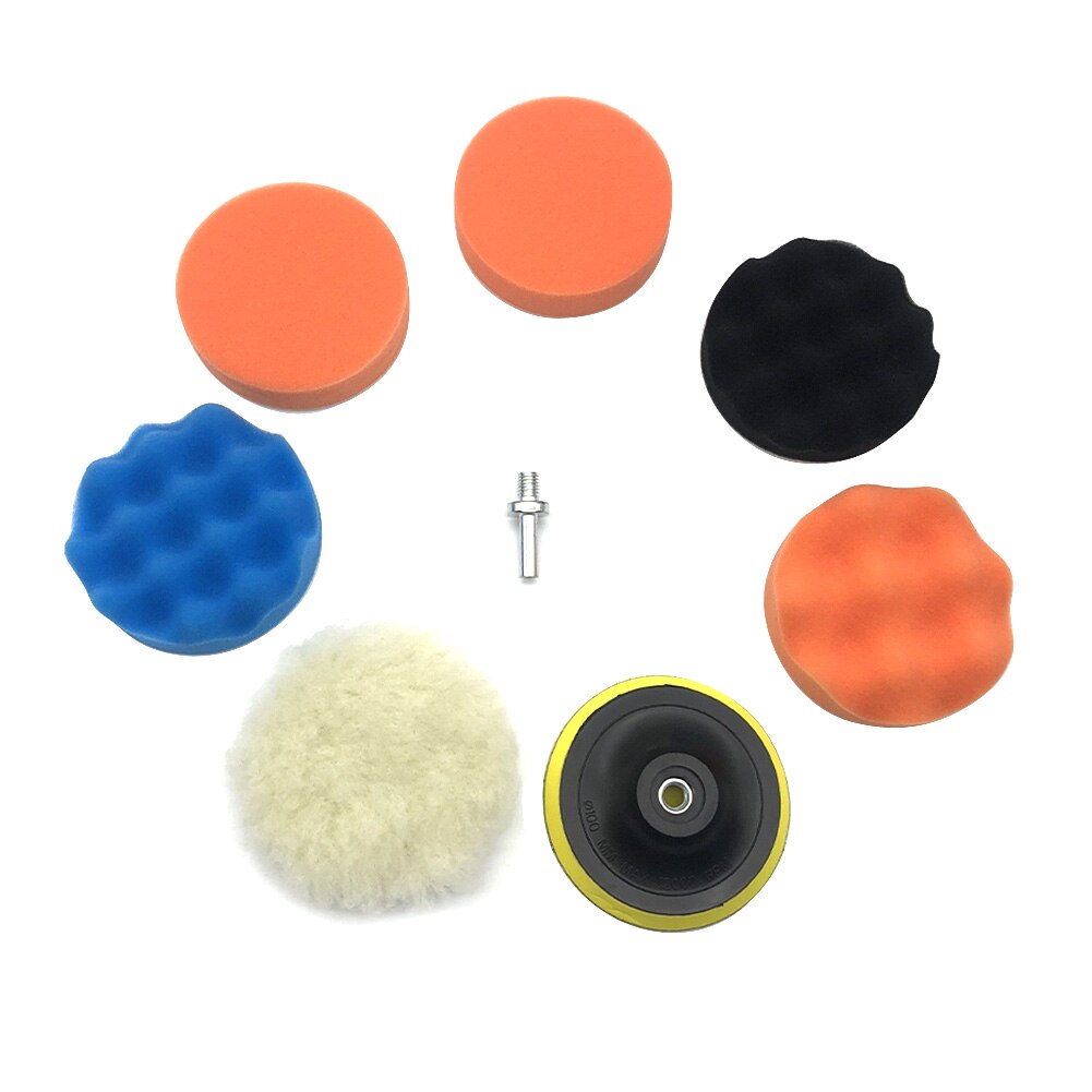 kit di spugne per lucidatura auto lucidatura ceretta tampone in schiuma tampone impostato lucidatore macchina cera pad per rimuove graffi attacco trapano
