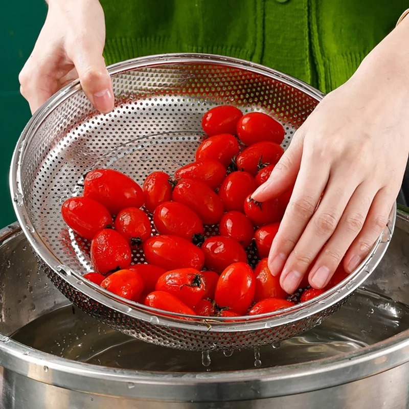 Stainless Steel Food Steamer Basket Pressure Cooker Steamer Basket with Handle Steaming Grid Drain Drainer Cooking Utensils