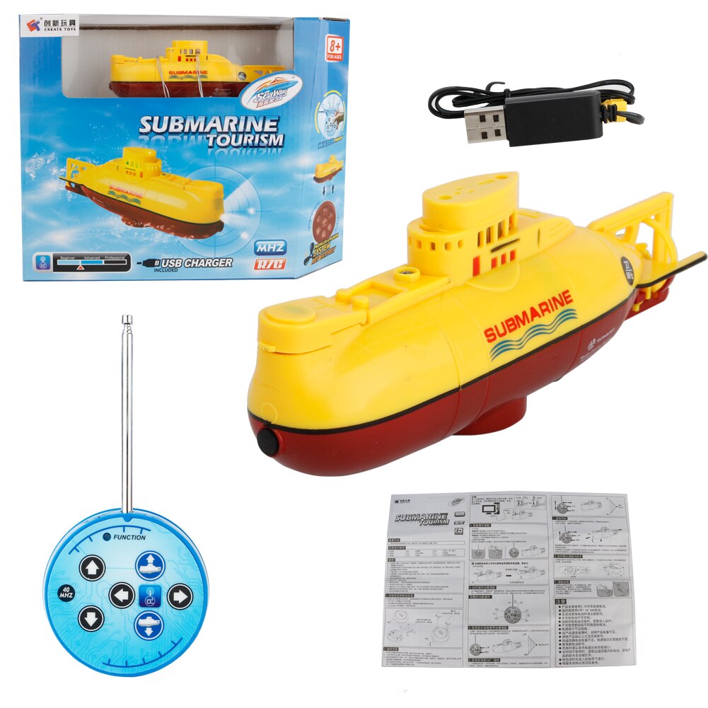 ! ASHADOW Mini Afstandsbediening Submarine Hoge Snelheid Speelgoed Oorlogsschip RC Model Kids Verjaardagscadeautjes Jongens Speelgoed rc boot