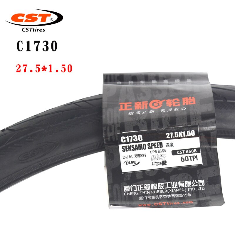 CST bicycle tire c1730 mountain bike EPS stab proof 27.5x1.5 semi smooth tire 60TPI City Bicycle outer tire