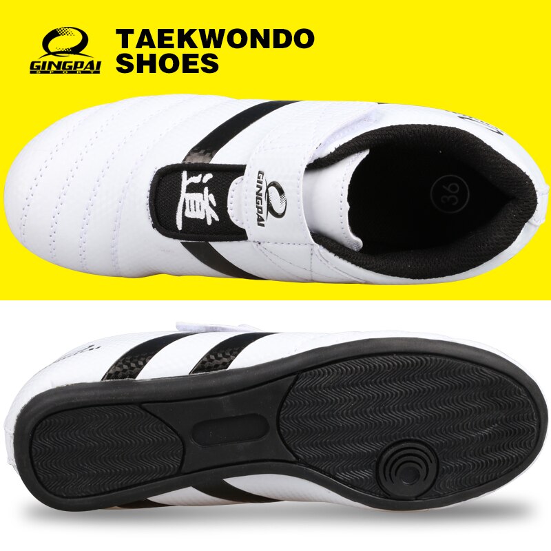 Taekwondo skor för barn och vuxna wtf med pu läder andas slitstarka