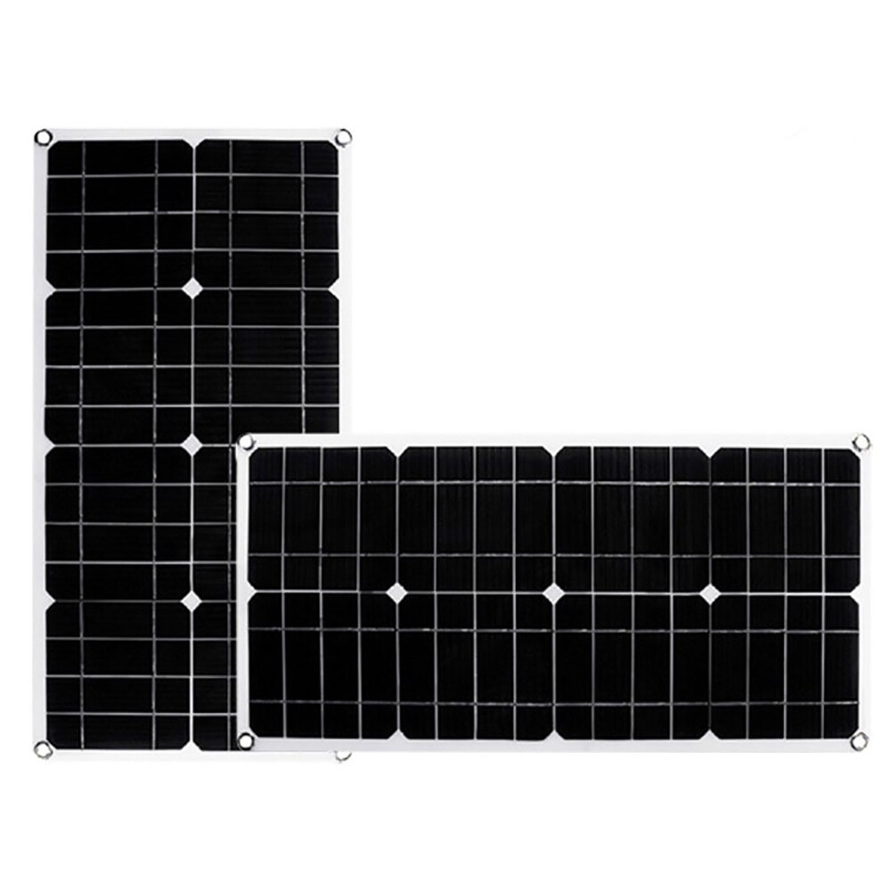 50W Solar Panel Dual USB Output Solar Cells Poly Solar Panel 10/20/30/40/50A Controller for 12V/24V Battery Charger Waterproof