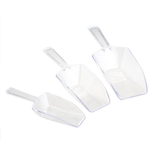 TOP3 piece Pallet Ice scraper shape plastic scoop - Transparent