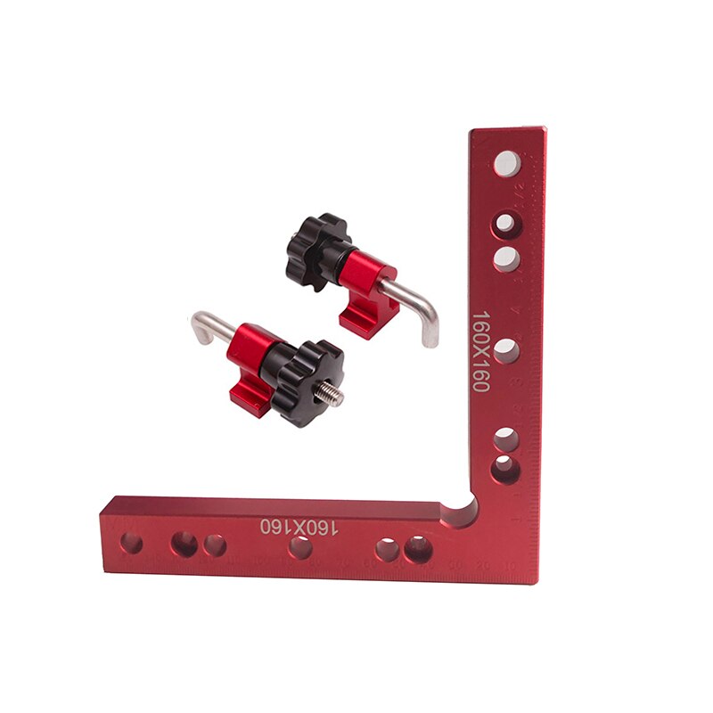 Aluminium 90 Degrees L-Shaped Auxiliary Fixture Clip Carpentery Square Ruler Splicing Board Positioning Panel Corner Clamp Ruler: Set B