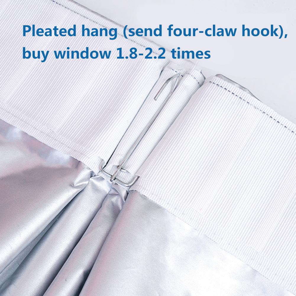 Sun Protection Blackout Curtains with Coated Lining Thickened Light Blocking Window Thermal Insulated Window Curtain Panels