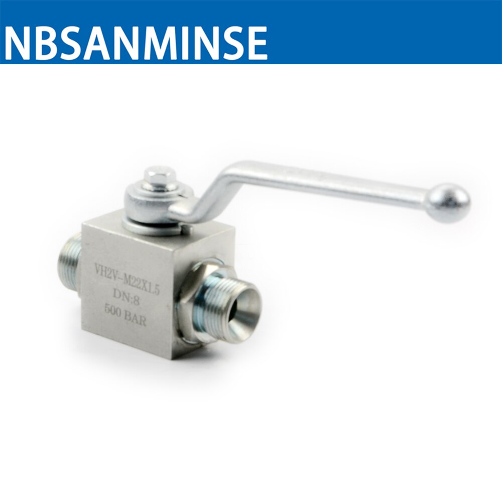 Hydraulic ball valve high pressure Russia standard thread Industry Manual 2 way Valve carbon steel NBSANMINSE