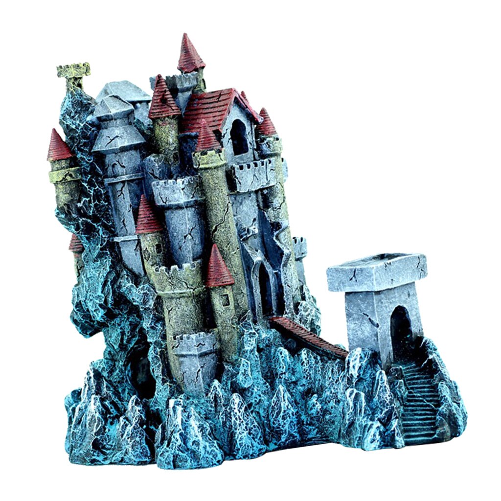 Resin Antique Castle Aquarium Home Decoration Handmade DIY Crafts Castle