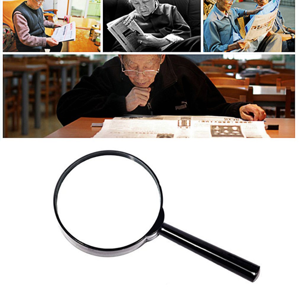 Magnifier Plastic Magnifier Portable Magnifier 5 Times Handheld Magnifier High Definition Magnifier Mini Magnifying Mirror