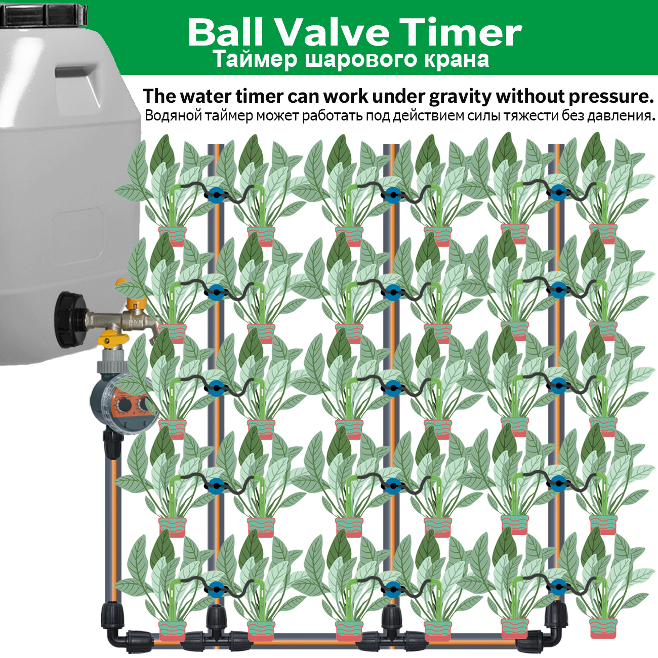 KESLA Ball Valve Water Timer Garden Automatic Electronic Controller Home Outdoor Waterproof Drip Watering System Greenhouse
