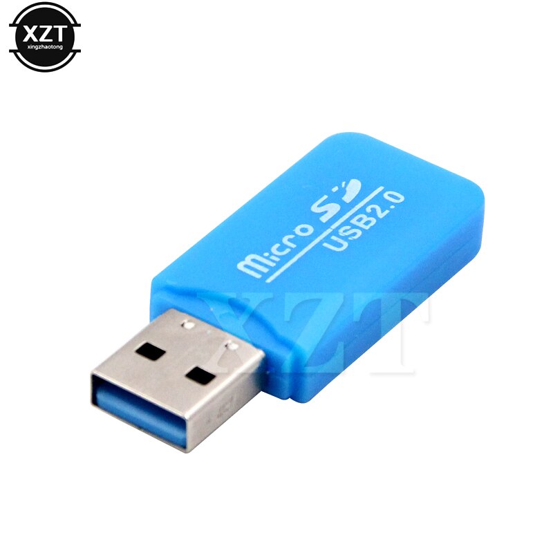 High Speed Card Readers for micro SD card adapter Mini USB 2.0 card readers for TF Memory cards Adapter: Blue