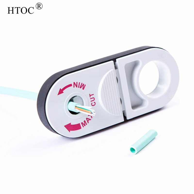 HTOC Cable Stripping Tool Wire Stripper Use For Fiber Optical Network Cable UTP/STP/SFTP And Coaxial Cable (White)