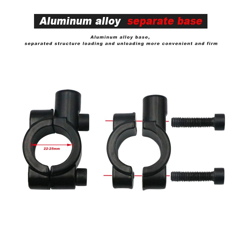 Bicycle Rear View Mirror Glass Wide Range Of Visibility Reflector Outdoor Mountain Bike Electric Car Safety Adjustable Mirrors