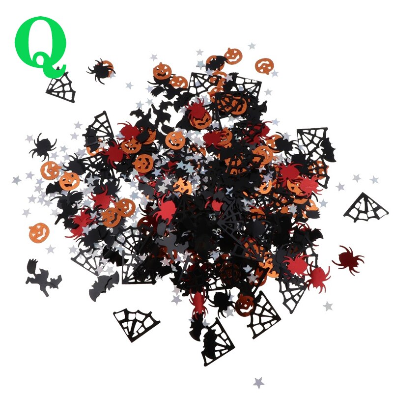 15g Spooky Halloween Confetti Pumpkin Spider Web Witch Bats Throw Confetti Sprinkle Home Festival Party Table Decoration: Q