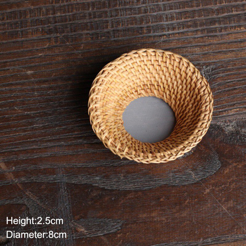 Japan Teaism Tea Table Decor Tea Decorative Tea Strainers Bamboo Rattan Gourd Shaped Tea Leaves Funnel Ceremony Accessories: A3