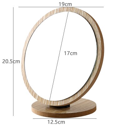 Table Wood stand Makeup Mirror Cosmetic Desktop Beauty Dressing mirrors Student Dormitory Book mirror WJ817: A