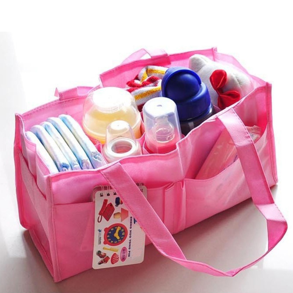 Portable Baby Diaper Nappy Changing Bag Inserts Handbag Organizer Pouch Storage Inner Diapers Bottle Storage Mummy Bag Baby Bag