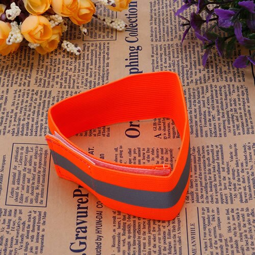 Veiligheid Reflecterende Arm Band Riem Voor Outdoor Sport Night Hardlopen Fietsen: Oranje