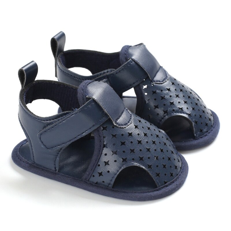 Peuter Pasgeboren Baby Jongens Zomer Sandalen Zachte Zool Schoenen Leer Ademend Star Hollow Out Baby Slippers Prewalker Sandaal Schoenen: DL / 13-18 months