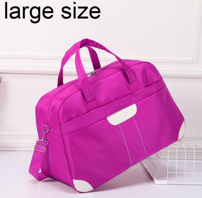 ANAWISHARE Women Travel Bags Men Luggage Travel Duffle Bag Nylon Waterproof Daily Travel Handbag Shoulder Bag Bolso Deporte: large purple