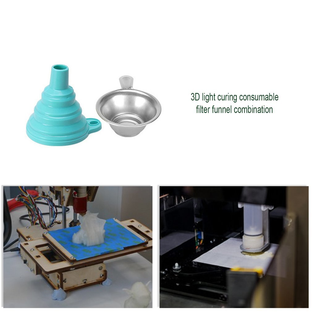 Embudo de filtro de curado de luz 3D, combinación de accesorios de impresora 3D, reciclaje de resina fotosensible, buen ayudante