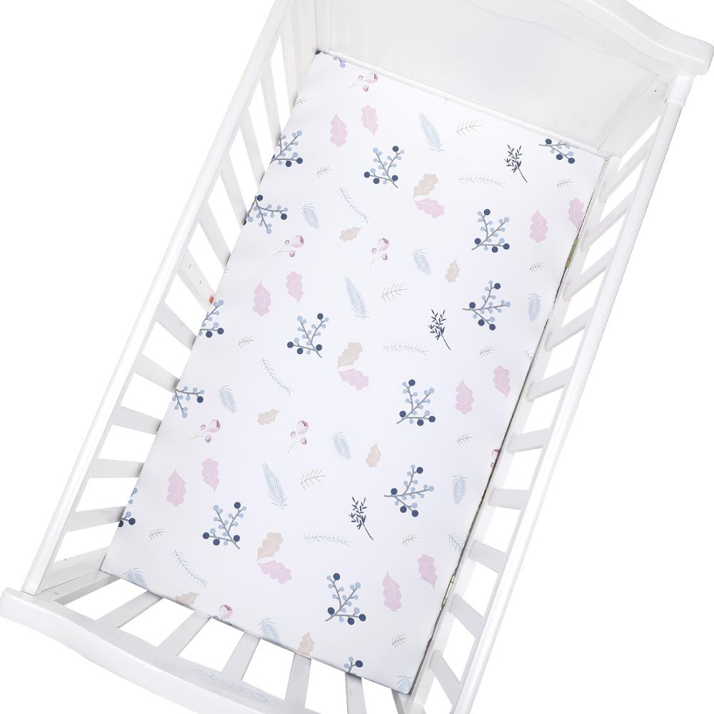Bomuld baby lagen tegneserie krybbe madras beskytter, baby lagen til krybbe størrelse (130*70cm)  baby seng monteret lagen: Zld 0003