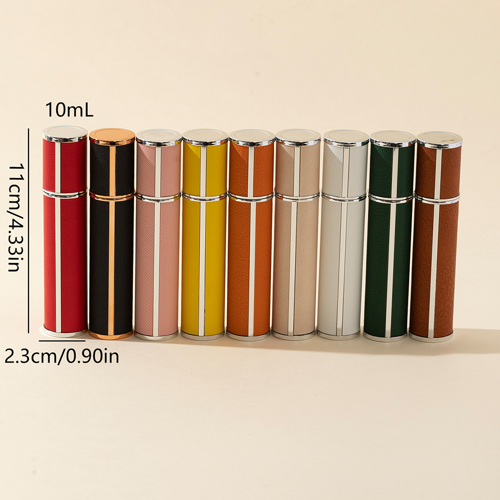 Atomiseur de parfum de voyage étanche de 10ml, mini distributeur de colonnes portable et réapprobable, bouteille intérieure en verre, 1 pièce