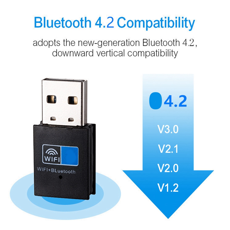USB WiFi Bluetooth Adapter, Bluetooth 4.2 150Mbps Wifi Dongle Network Card, Wifi Bluetooth Receiver Transmitter