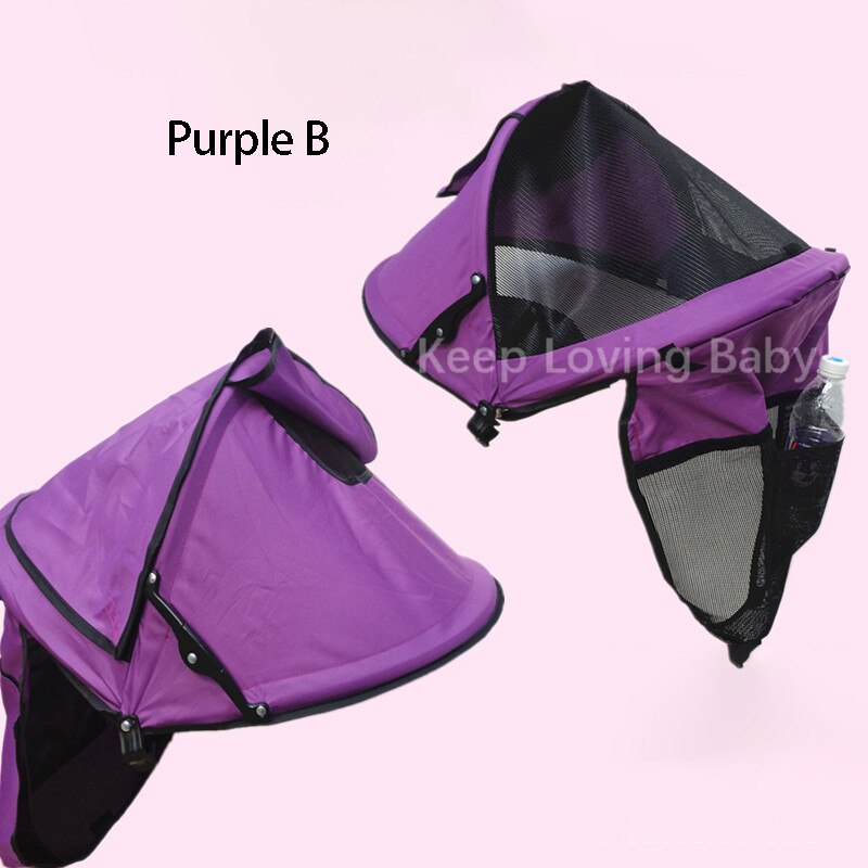 Baby Stroller Sunshield Shade Stroller Accessories Protection Hood Canopy Cover Baby Stroller Sun Visor Carriage Sun Shade: Purple B