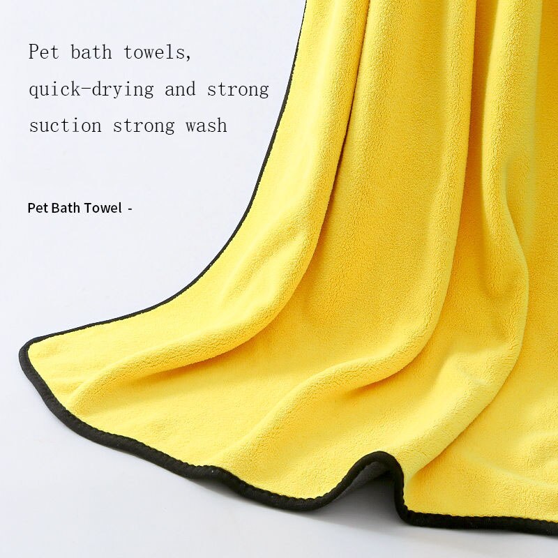 Serviette absorbante à haute épaisseur pour chien et chat, fourniture d'artefact en Fiber super absorbante à séchage rapide avec une serviette de bain