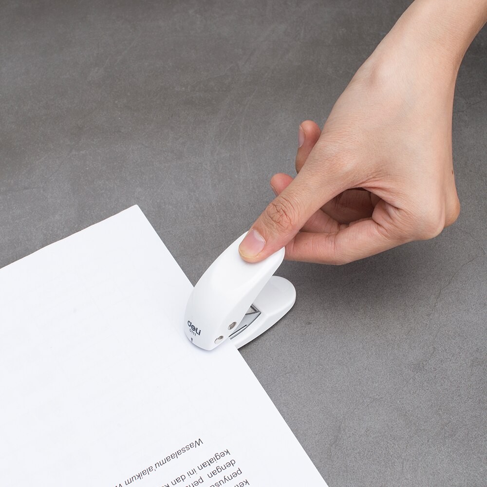 DELI E0111 Punch - 1 Hole Punch - Hole Diameter 6mm - 10 Sheets