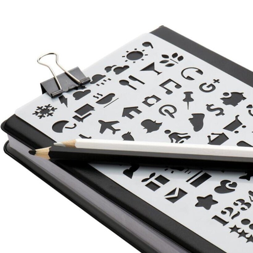12/20pcs DIY Drawing Template Diary Planner Journal Notebook Diary Scrapbook Bullet Journal Stencil Set Plastic Planner