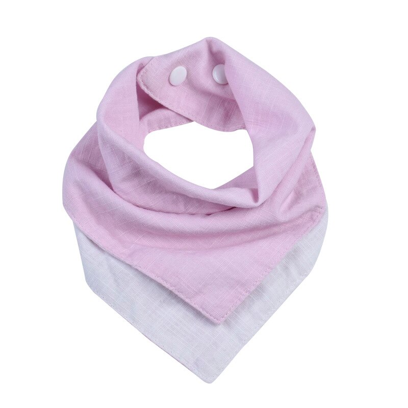 XCQGH Biancheria per Neonati Bavaglini Del Bambino Reversibile Bandana Drool Bib Saliva Asciugamano di Cotone Della Ragazza del Ragazzo Appena Nato Triangolo Sciarpa Tovagliolo Quadrato: Colore rosa